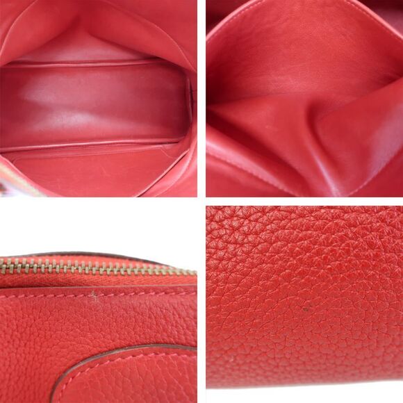 Hermes Bolide 31 Rouge Casac Taurillon Clemence Gold Hardware - Picture 7 of 10